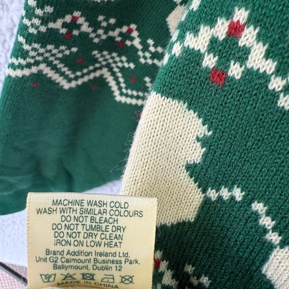 Jameson Festive Holiday Crew Neck Green Fair Isle Christmas Jumper Sweater L - Picture 6 of 9